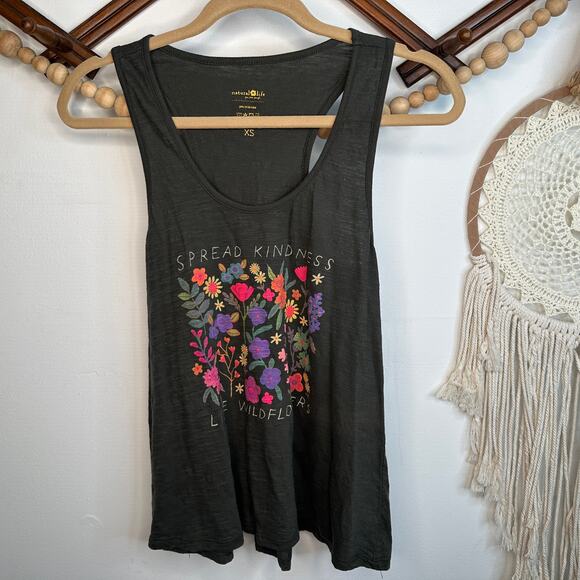 Natural Life Kindness Floral Tank - Picture 1 of 3